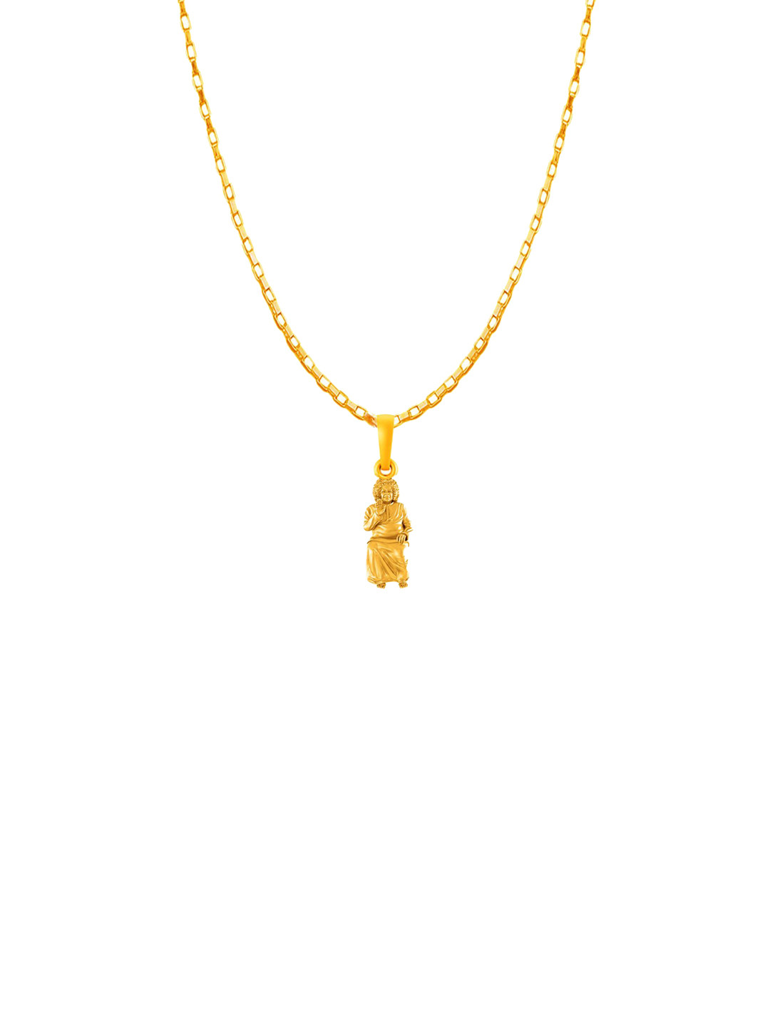 Metronaut 925 Silver 22KT Gold-Plated Satya Sai Pendants With Box Chain