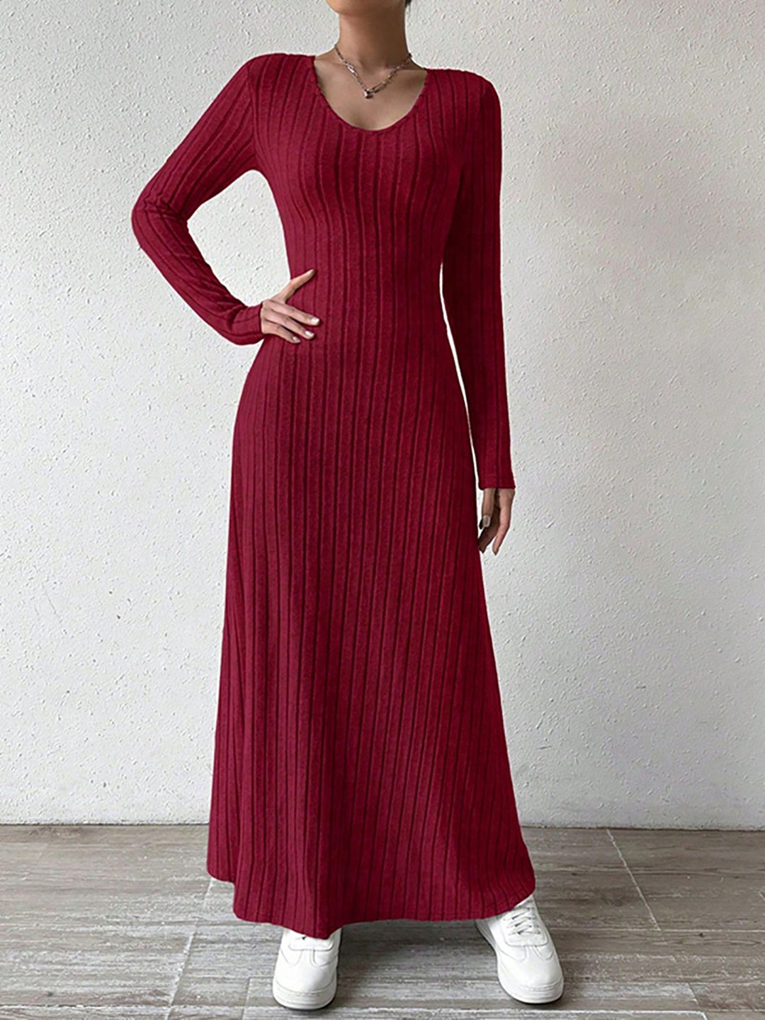 StyleCast x Revolte A-Line Striped Maxi Dress
