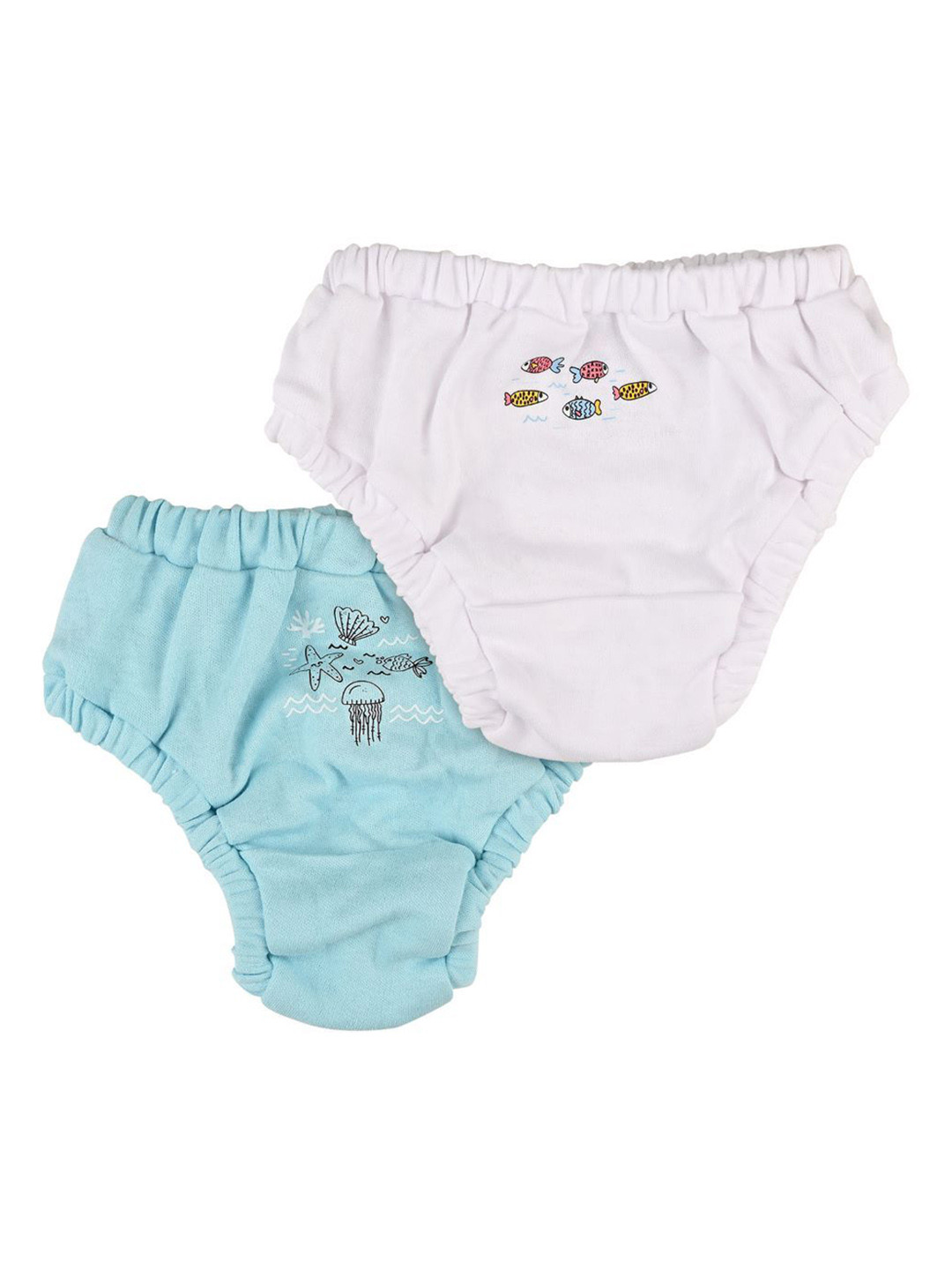 Nuluv Infant Girls Pack Of 2 Basic Pure Cotton Briefs  NLINFGI2011-ON-6M