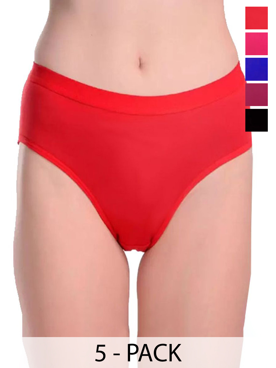 DOOZIE LOVEPLUS Pack Of 5 Hipster Briefs DL-TOP-PLAIN-5-XS