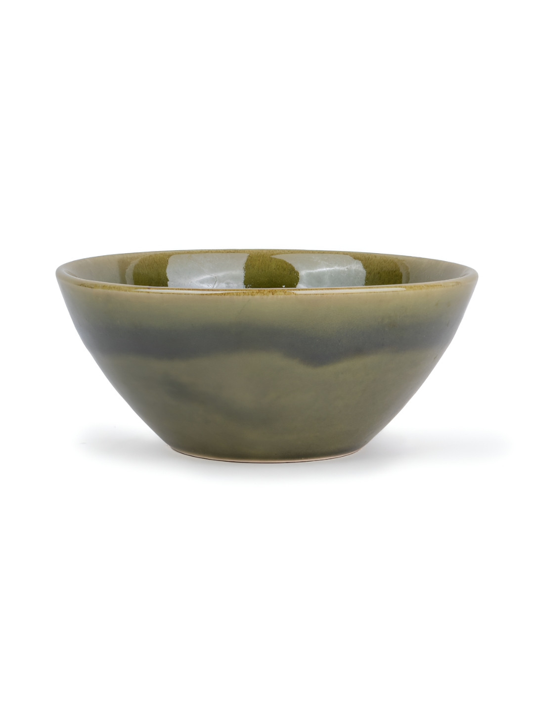 SHAY Green Ceramic Serving Bowl