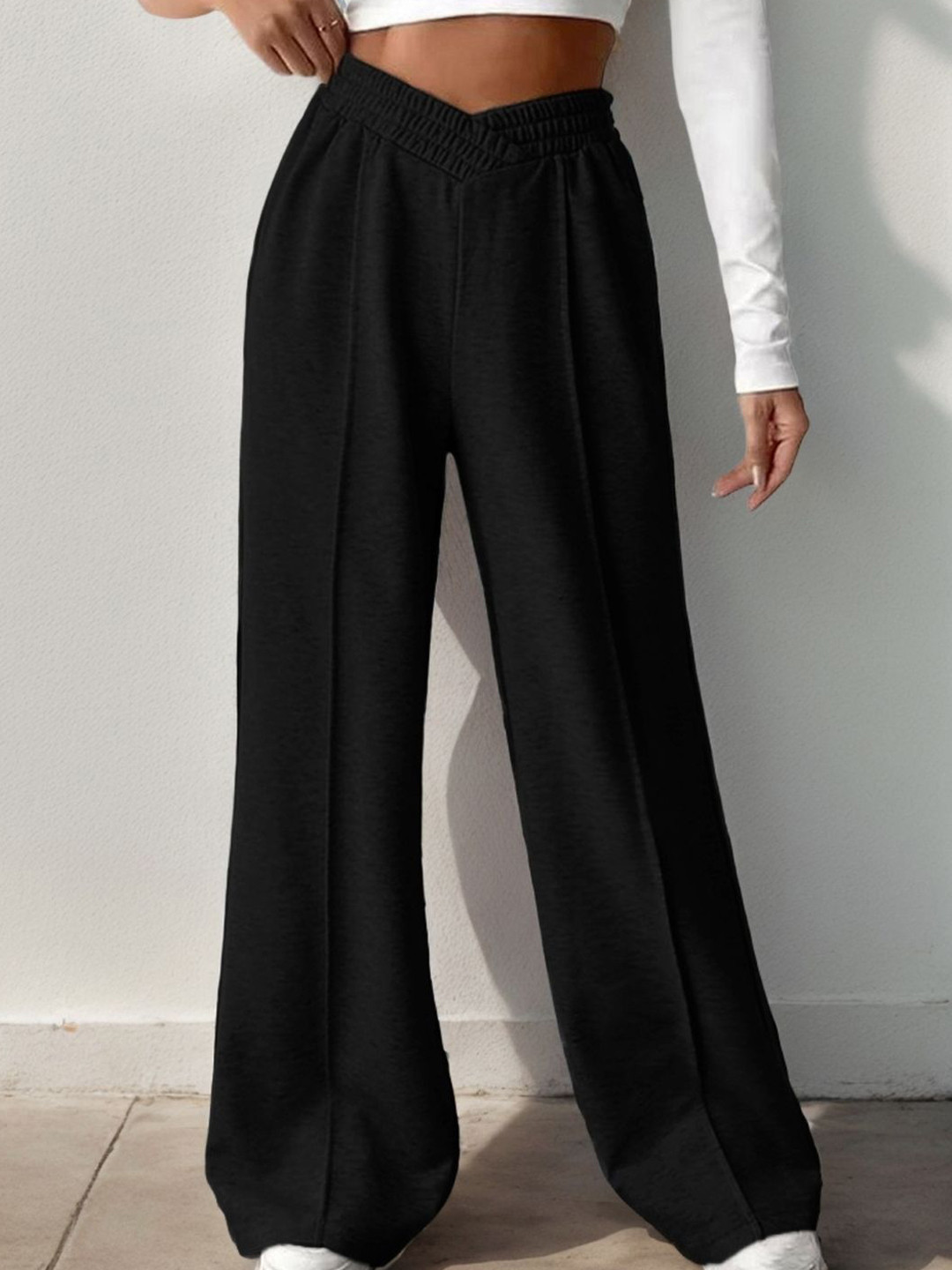 Women's Casual Relaxed Fit Wide Leg Trousers
