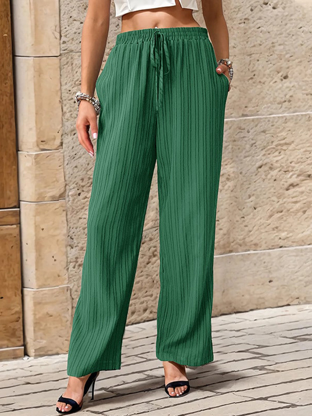 StyleCast Easy Wash Regular Fit Parallel Trousers