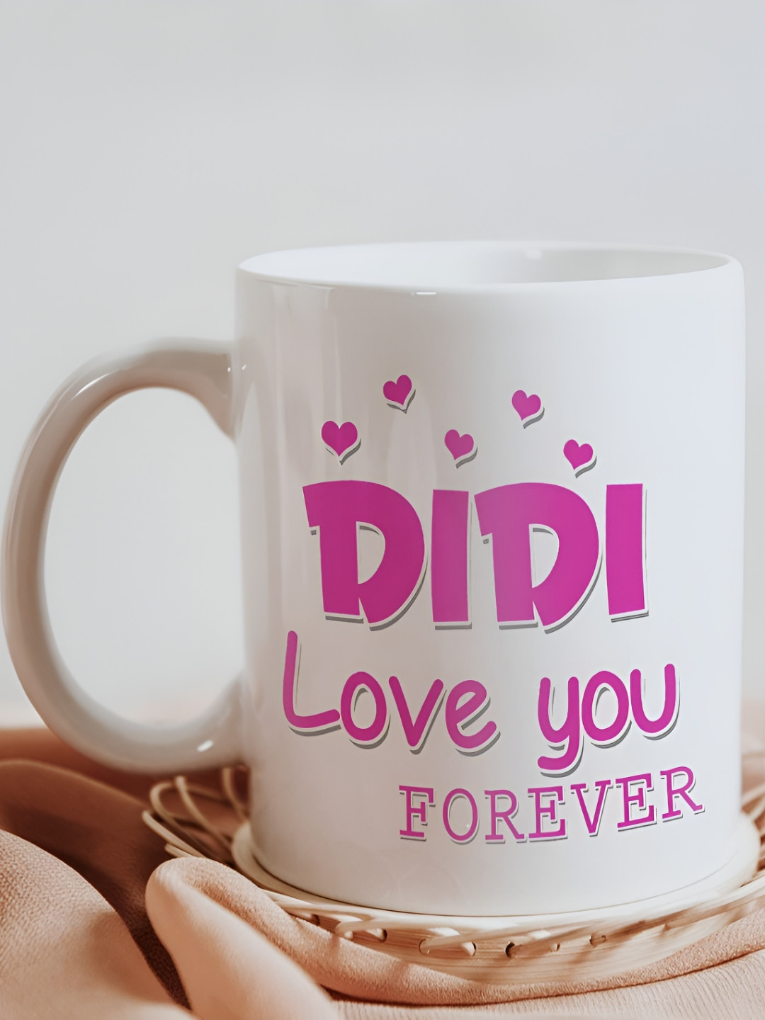 SKYTRENDS Opalware White Typography Ceramic Microwave Safe Mug-330ml