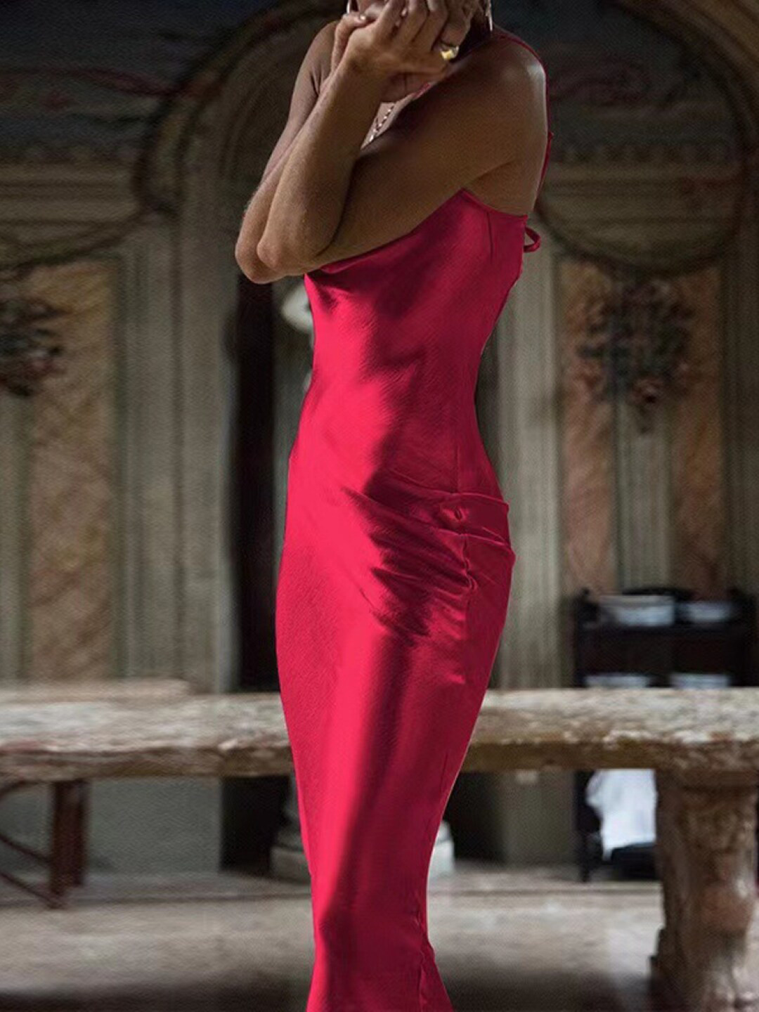 StyleCast Red Sleeveless Bodycon Maxi Dress