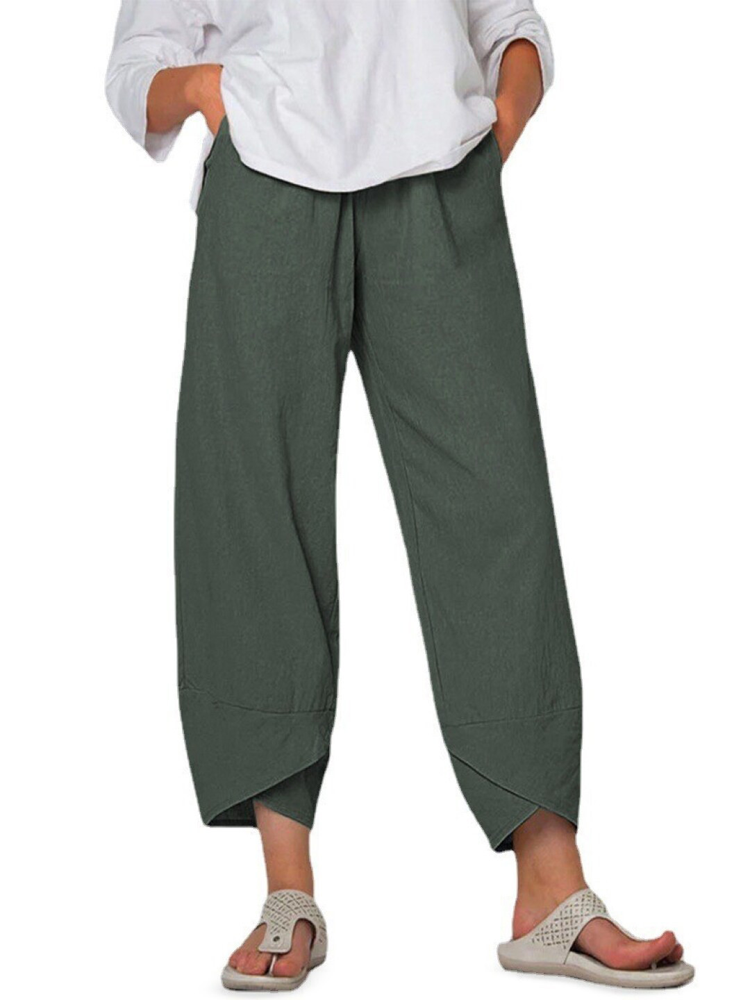 StyleCast Women Grey Loose Fit Casual Wide Leg Trousers
