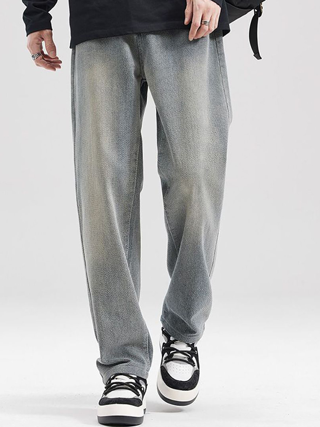 StyleCast x Revolte Men Straight Fit Heavy Fade Jeans