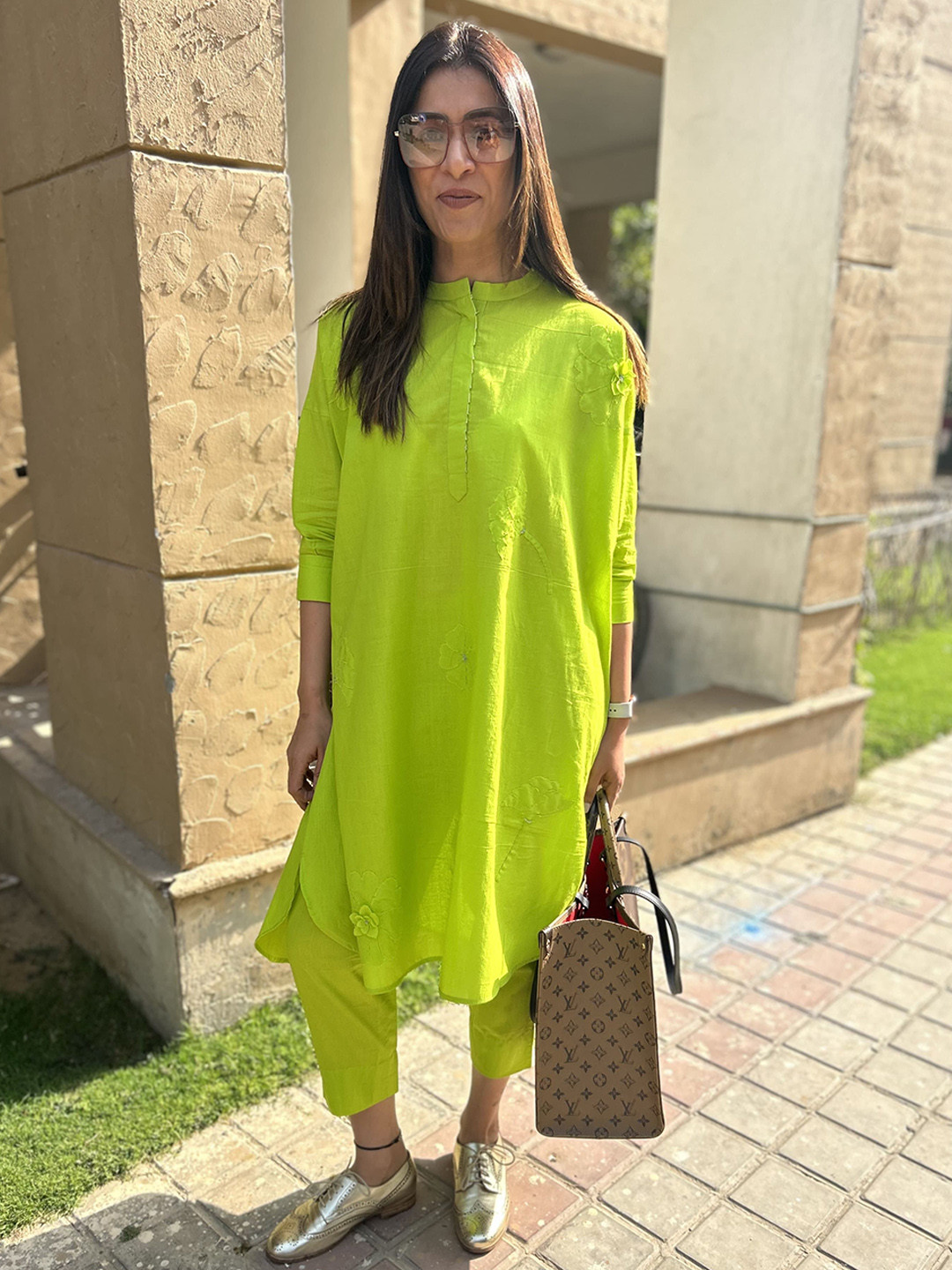 Raas by Ekta Look at Me Embellished Mandarin Collar Tunic With Trousers Co-Ords