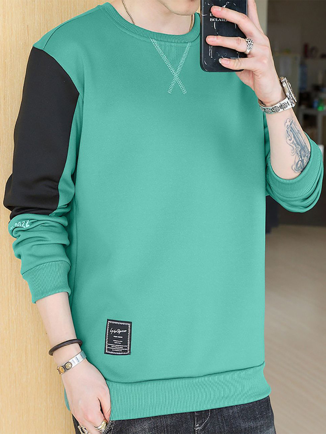 StyleCast x Revolte Men Polyester Colourblocked Sweatshirt