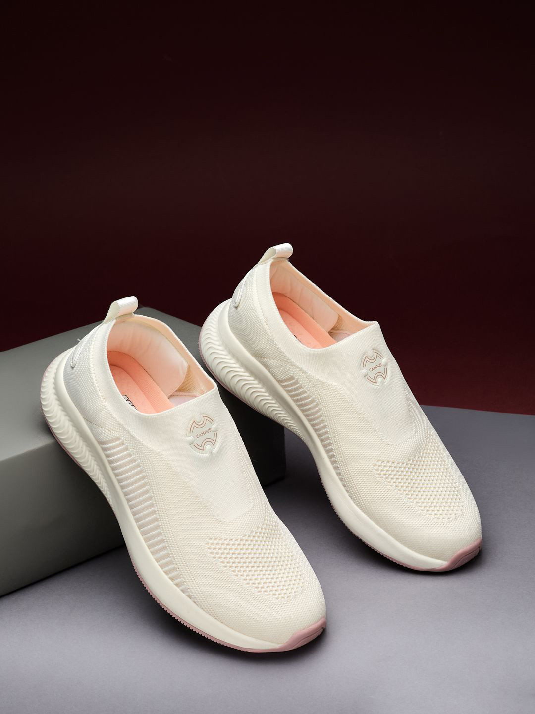Campus Women SUAVE Textured Slip-On Sneakers
