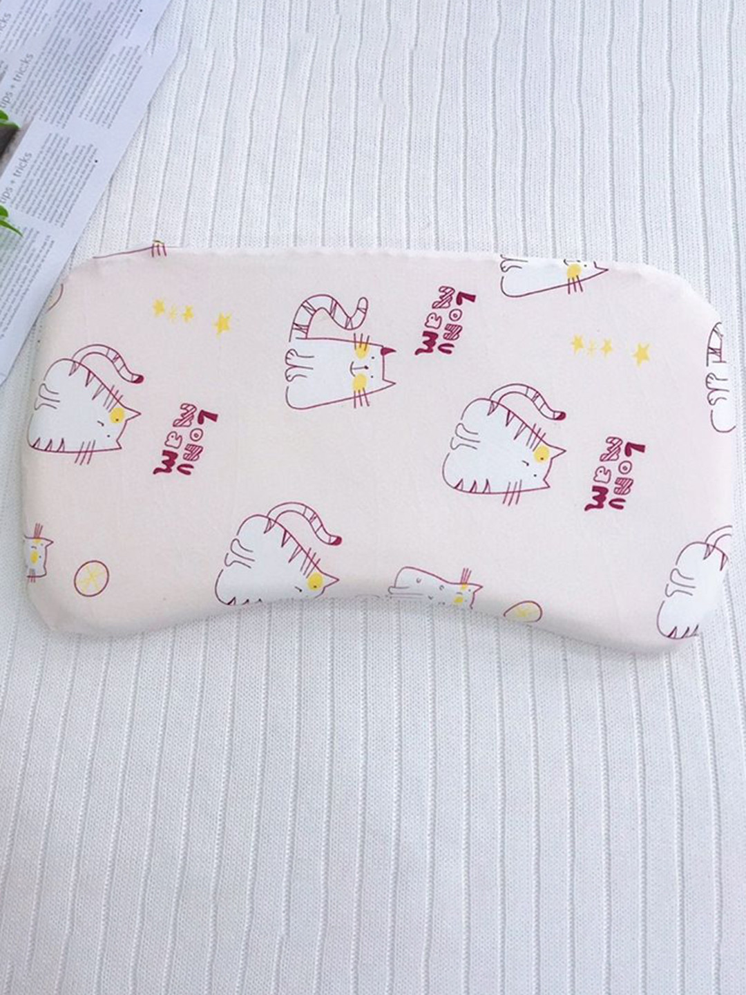 SPEN CANDELS Kids White & Blue Baby Neck Support Pillow