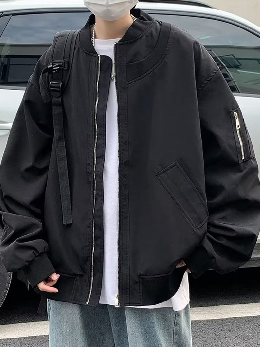 StyleCast x Revolte Men Outdoor Bomber Jacket