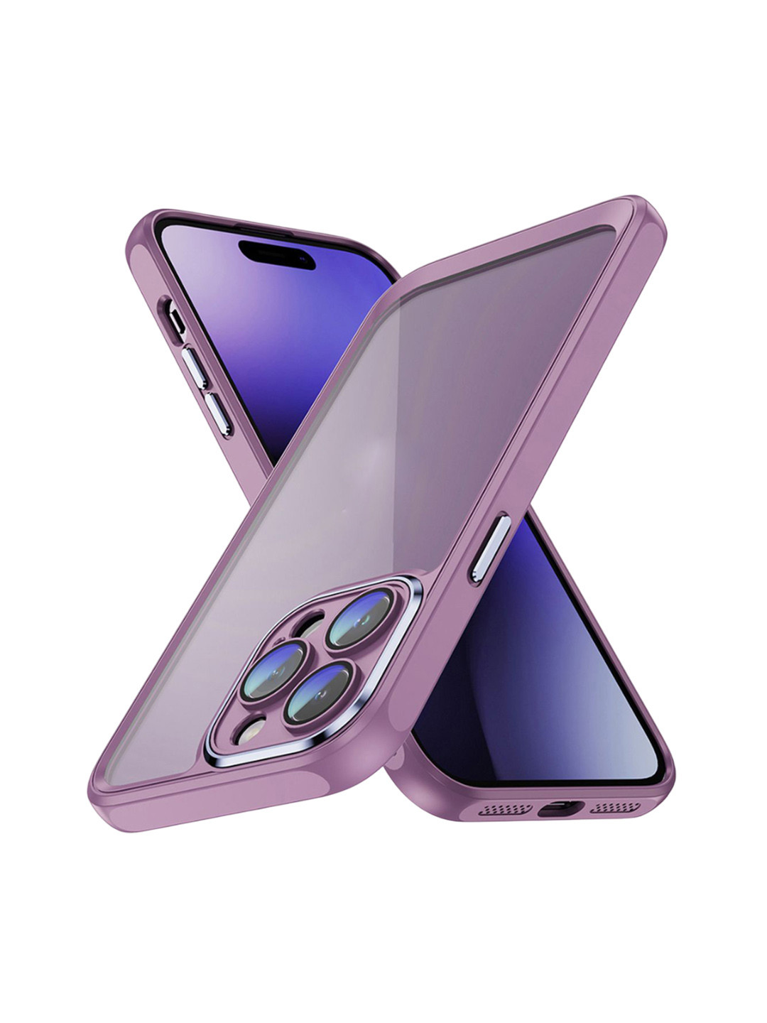 QRIOH iPhone 14 Pro Max Lavender Hybrid Clear Case