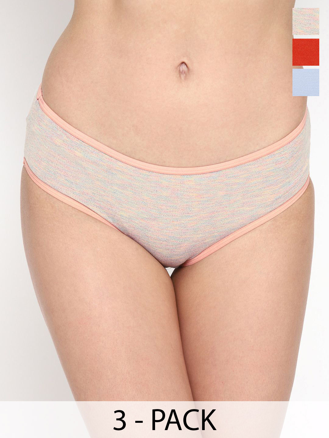 Skidlers Cotton Pack Of 3 Basic Briefs  3SKD-BRIEF-46-CREAM-20-RUST-20-SKY-2XL