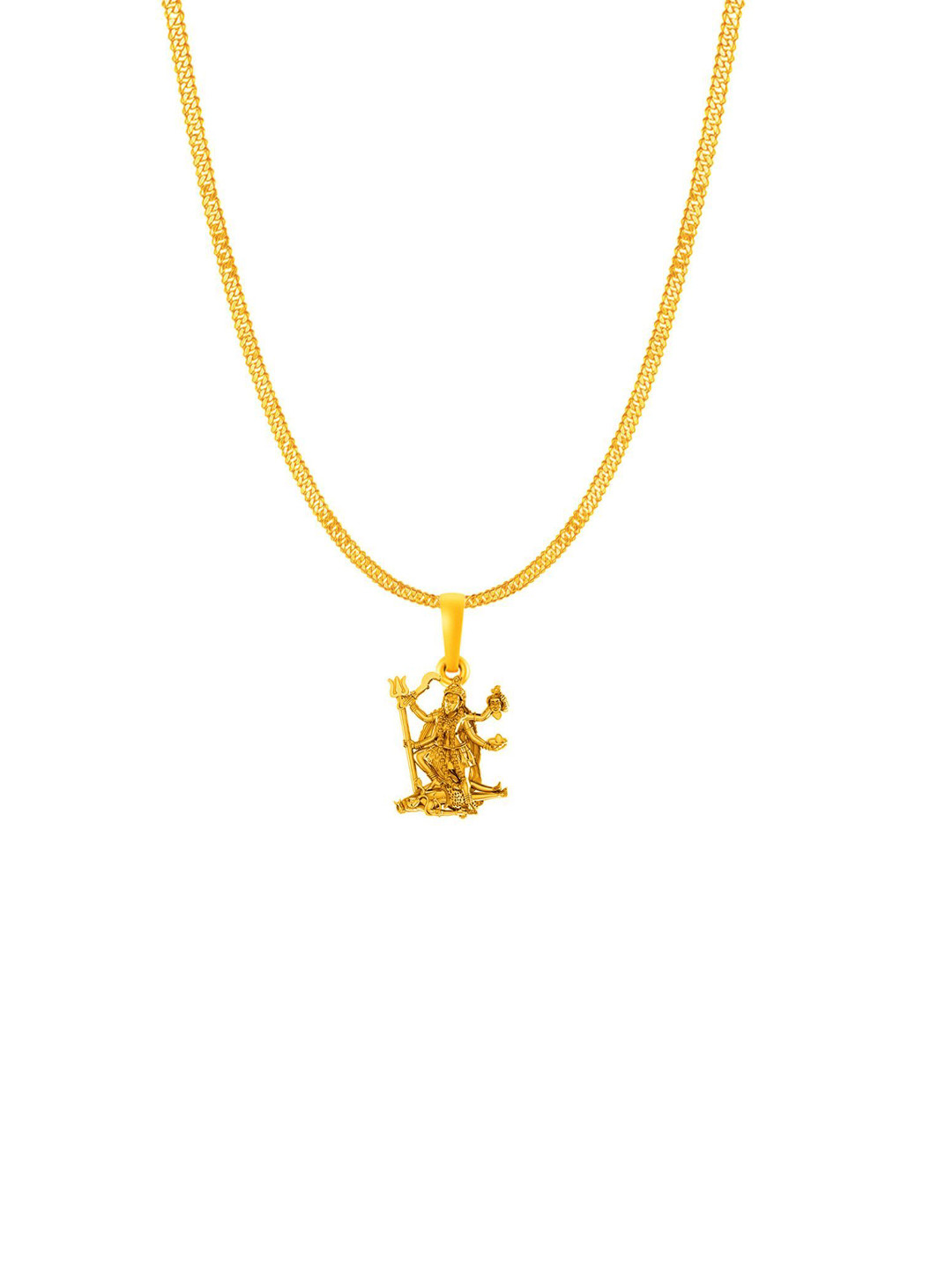 Metronaut Men 22 K Gold-Plated 925 Silver Kali Maa Pendants with Chains
