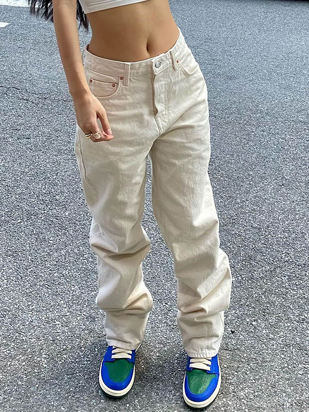 LULU & SKY Women Light Shade Straight Fit Stretchable Jeans