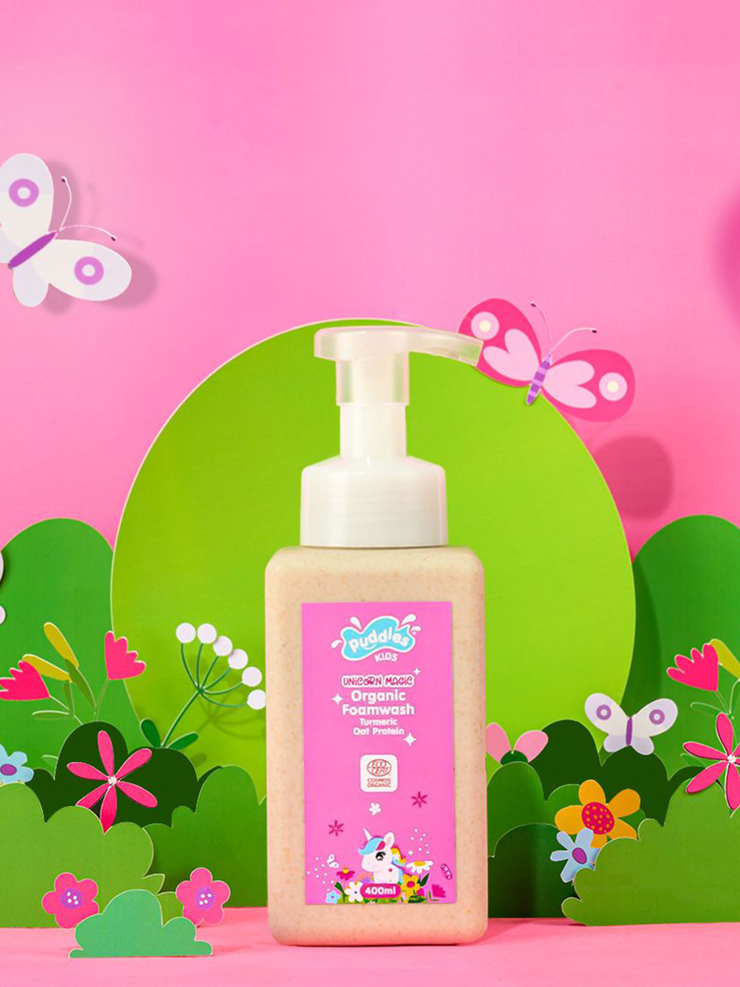 Puddles Unicorn Magic Organic Foam Wash- 400 ml