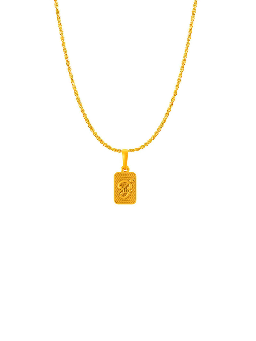 Metronaut Men 92.5 Silver 22KT Gold-Plated Contemporary Om Pendants With Rope Chain