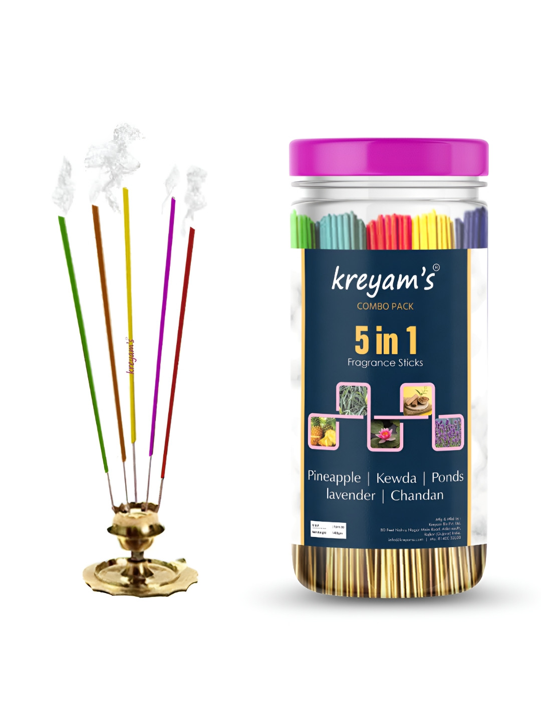 kreyam's 5-In-1 Pooja Incense Sticks
