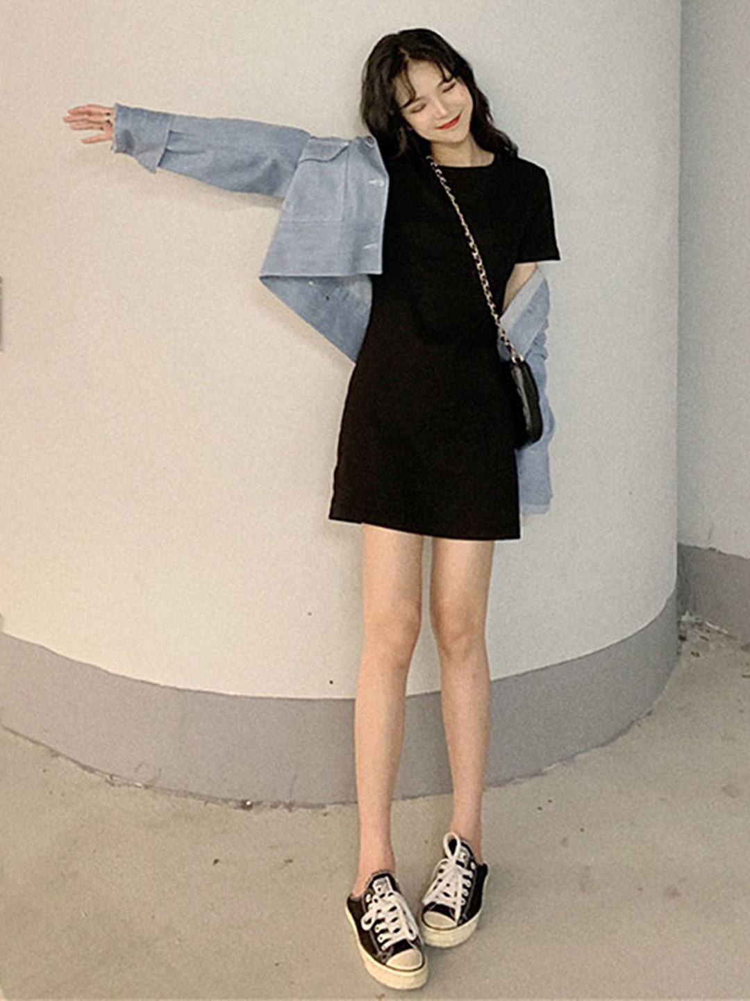 LULU & SKY A-Line Dress YT-8384-BLACK-Black