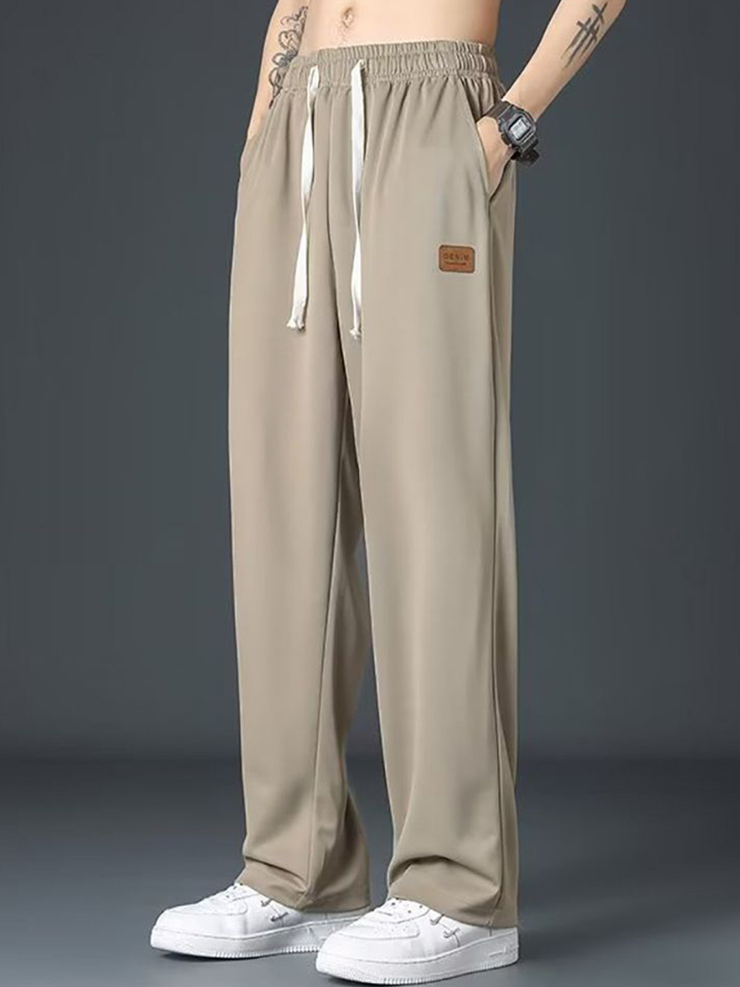 StyleCast x Revolte Men Straight Fit Mid-Rise Chinos Trouser