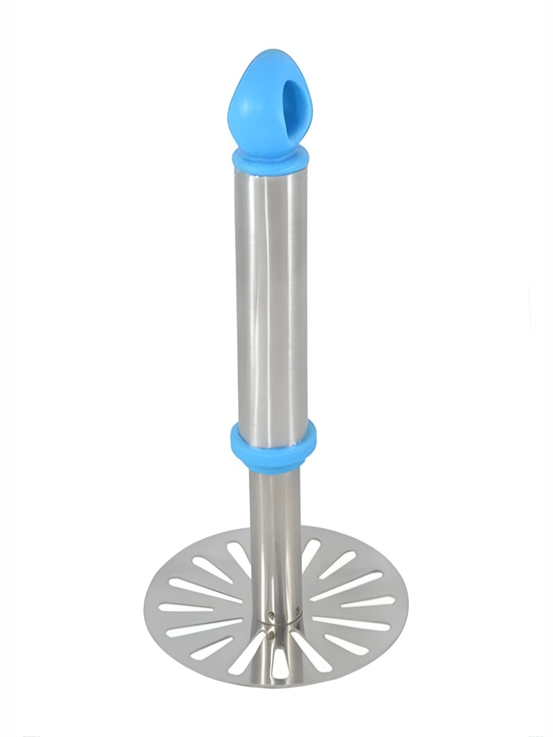 DeoDap Silver-Toned & Multicolors Stainless Steel Pav bhaji Masher