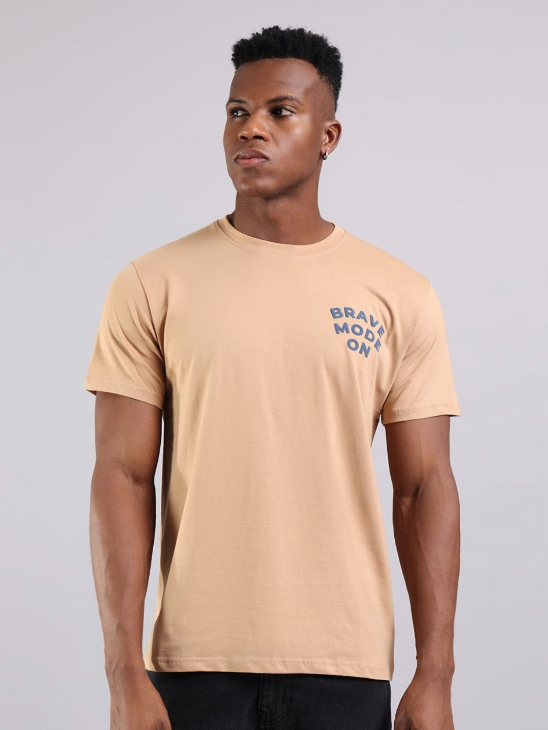 HangerLoop Typography Printed Round Neck Short Sleeves Pure Cotton Casual T-shirt