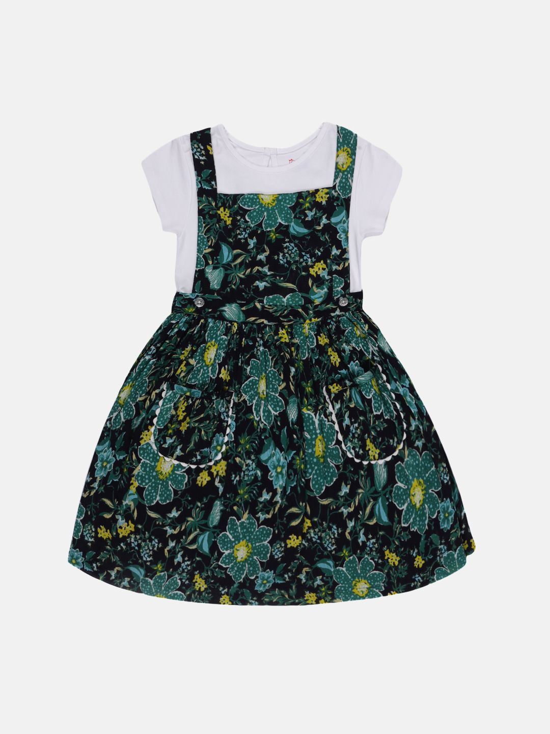 YOUNG BIRDS Girl Printed Round Neck Dresses