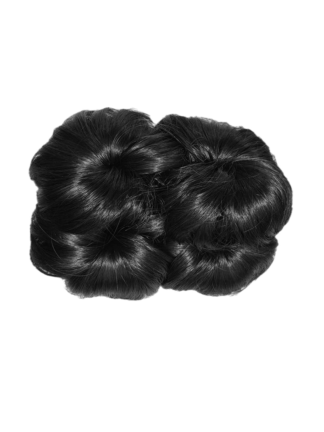 VIEWS Clip In Wavy Bun Hair Extension- Black- 7 Inch