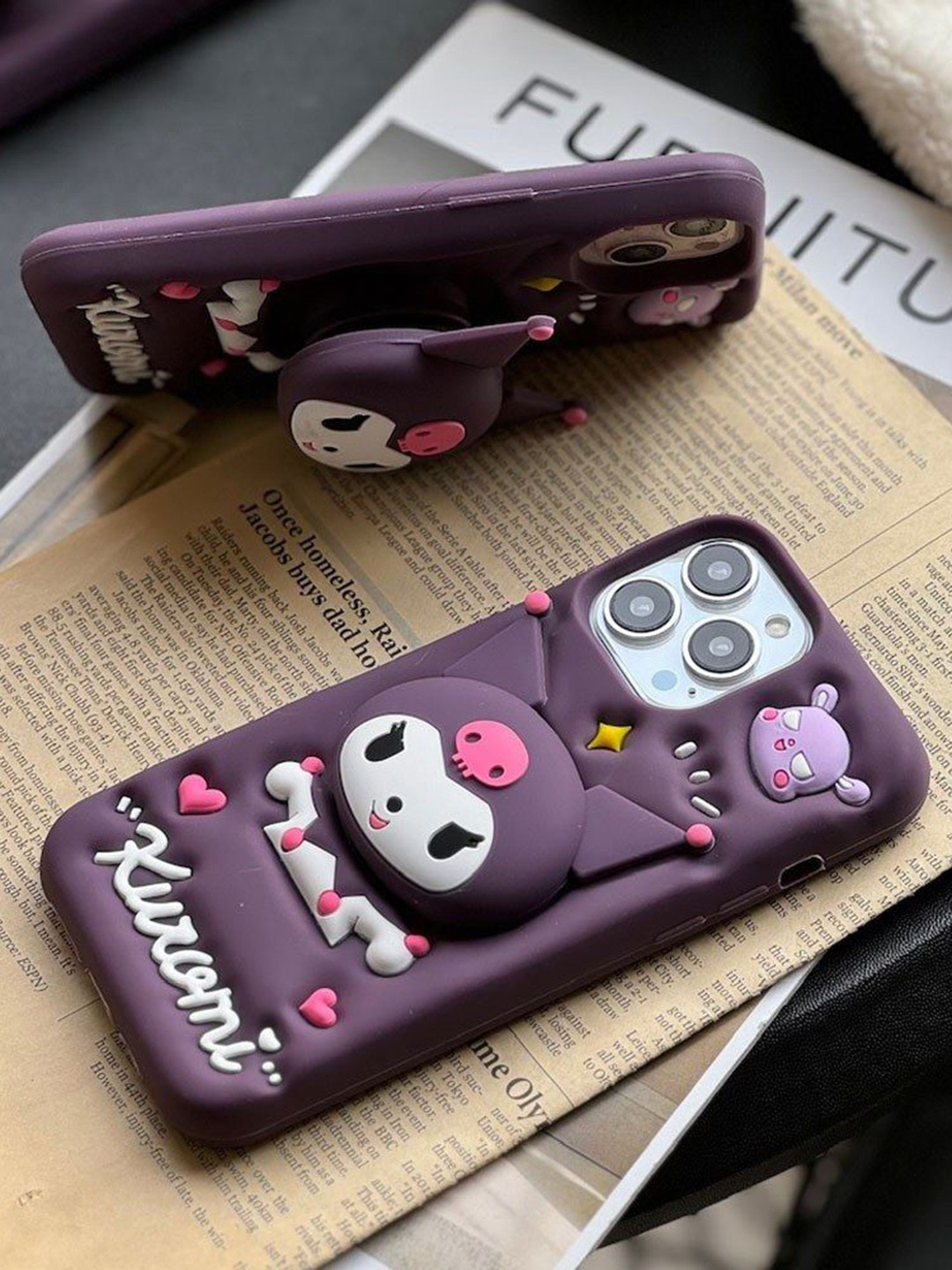 CASE CREATION Cartoon Characters Printed iPhone 16 Bumper Case Mobile Accessories