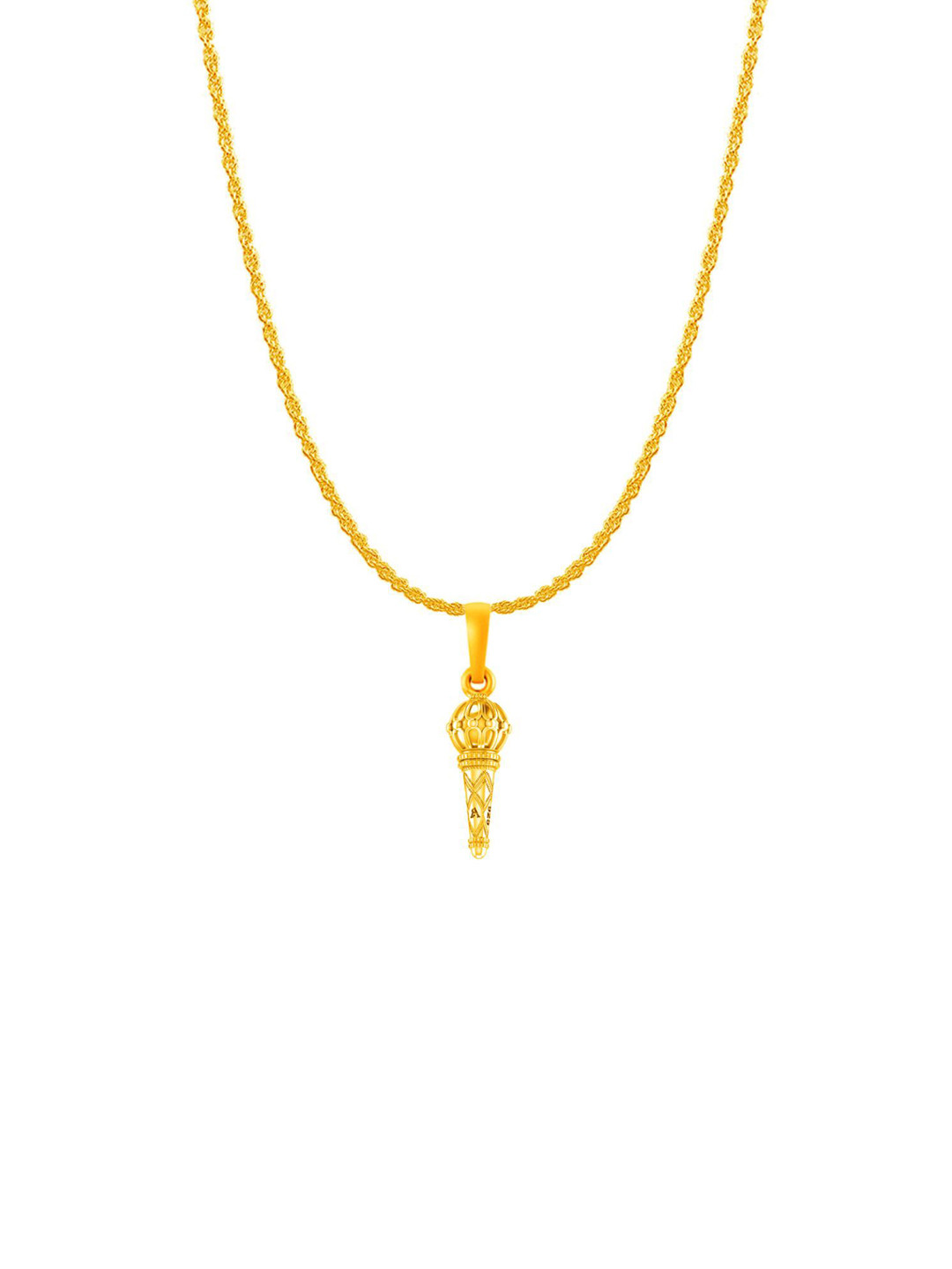 Metronaut 92.5 Sterling Silver 22KTGold-Plated Gada Pendant With Rope Chain