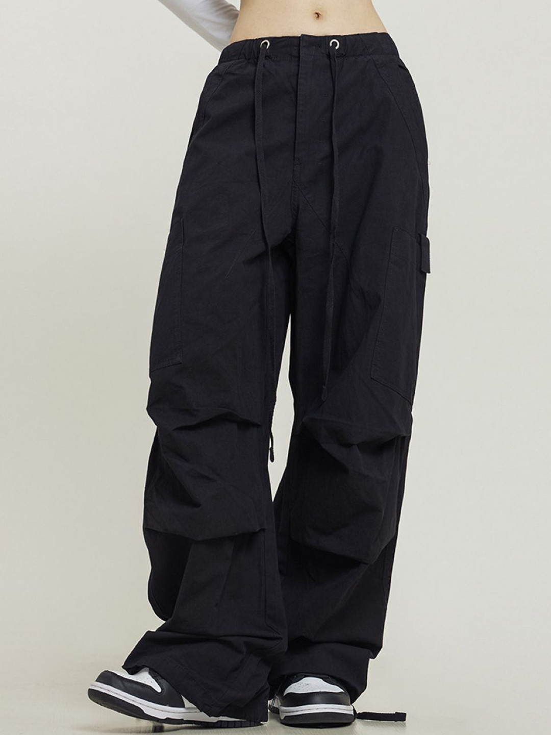 Men's Casual Loose Fit Wide Leg Trousers