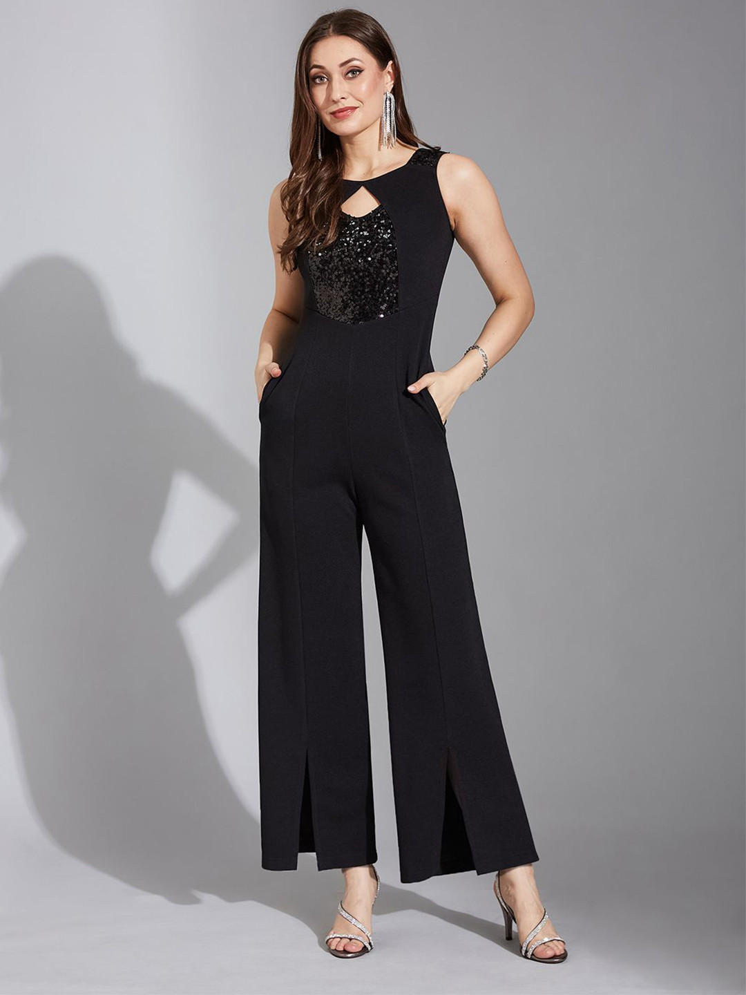 Life With Pockets Basic Jumpsuit  Embellished