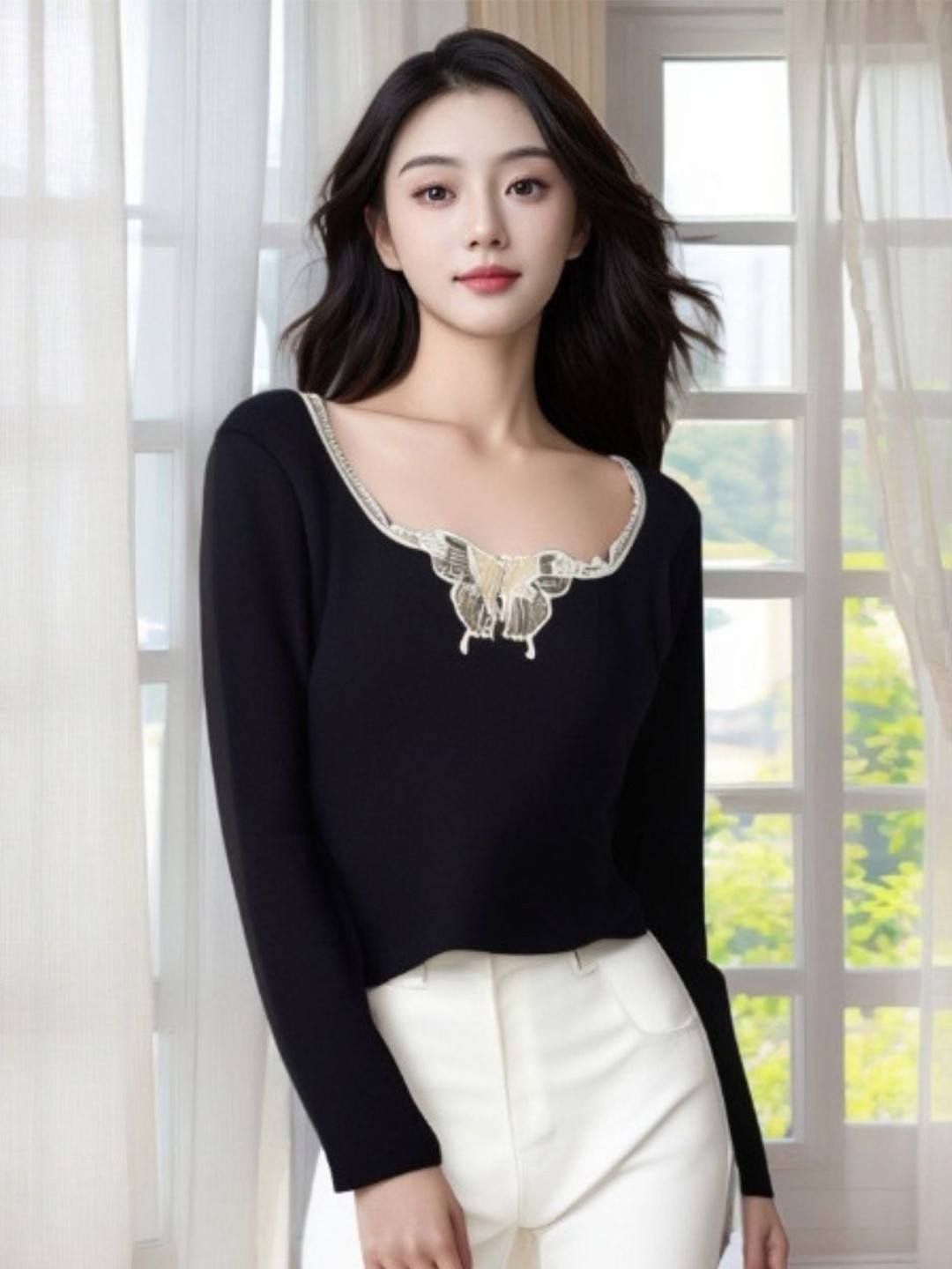 KPOP Women Solid Viscose Rayon Crop Top