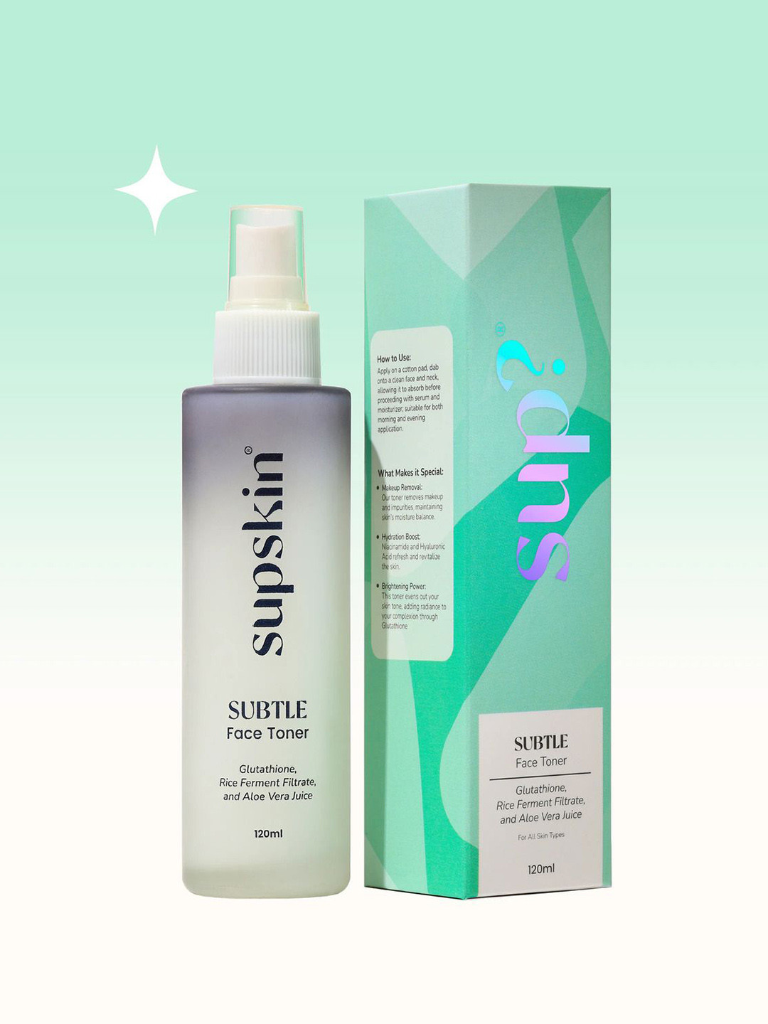 SUPSKIN Subtle Rice Ferment Face Toner With Vitamin C - 120 ml