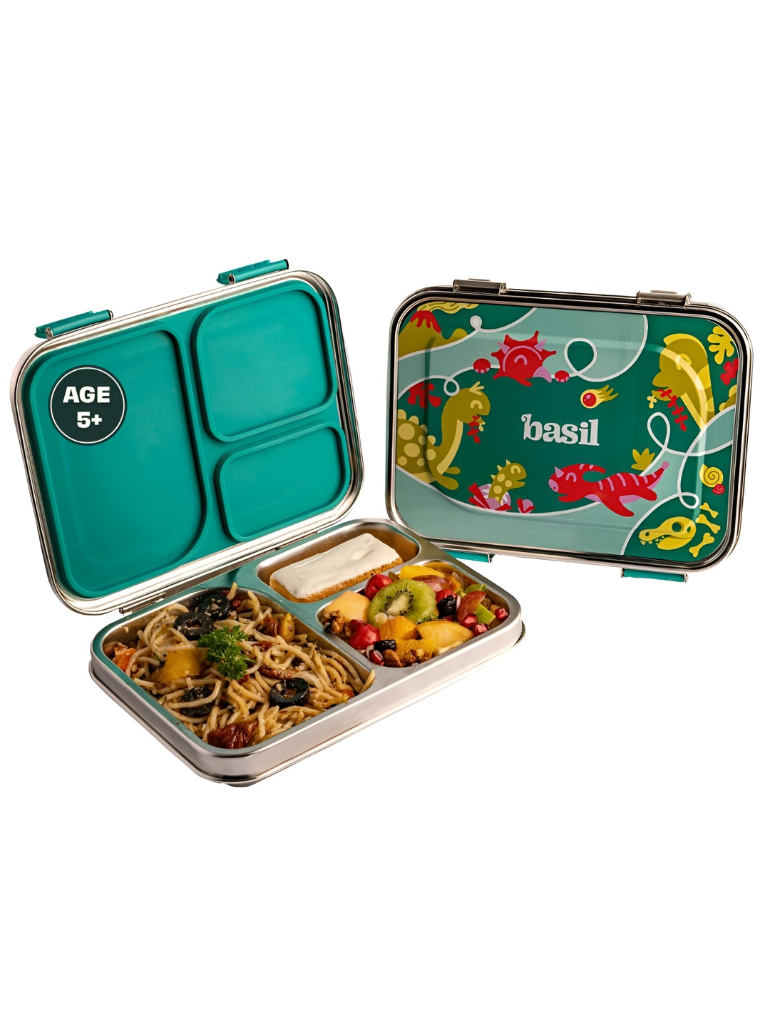 BASIL Green Stainless Steel Lunch Box