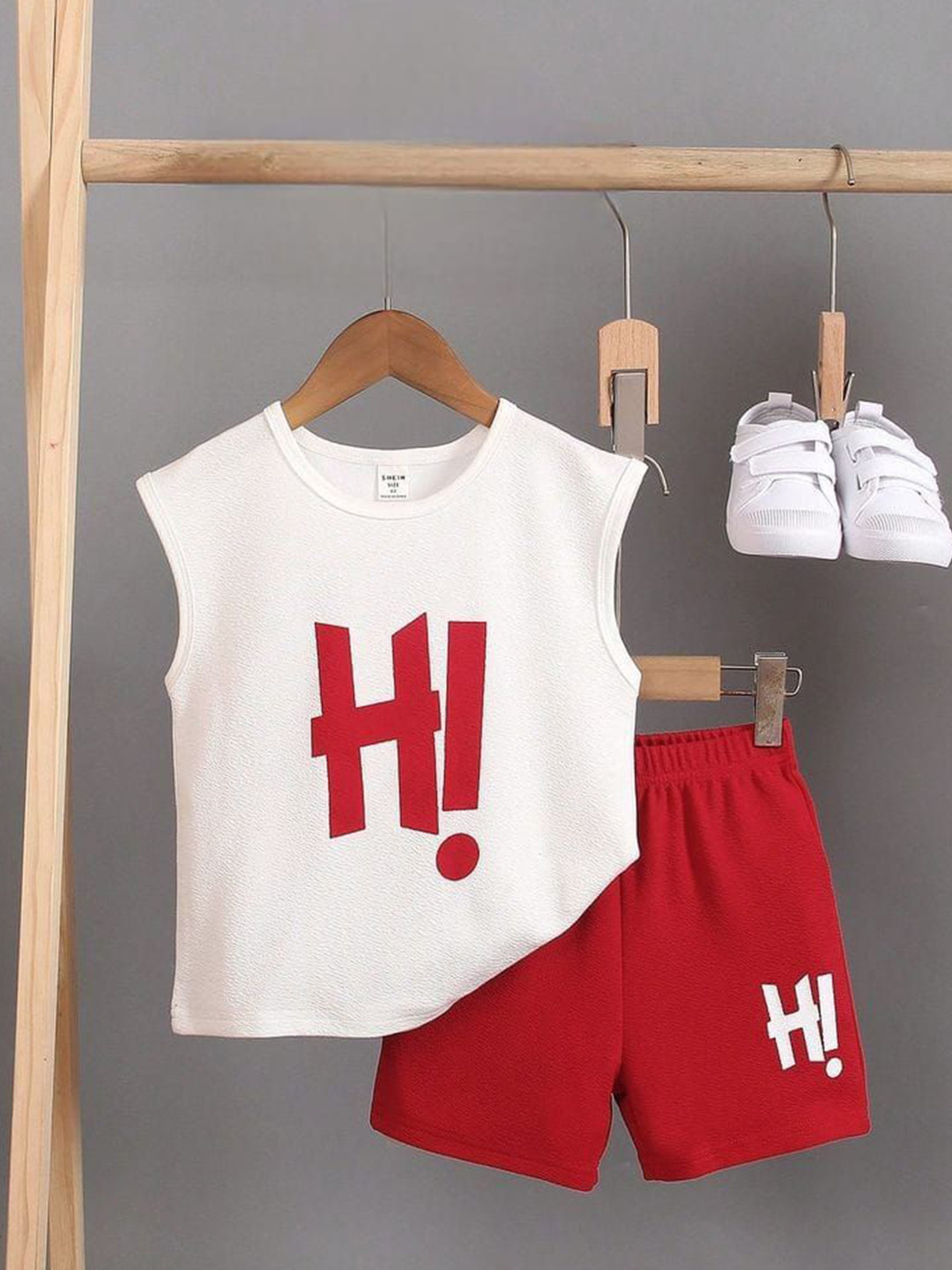 JIM Trend Kids Printed Round Neck T-shirt With Shorts