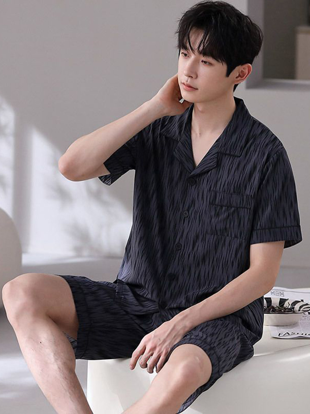 StyleCast Printed Shirt With Shorts Nightsuits