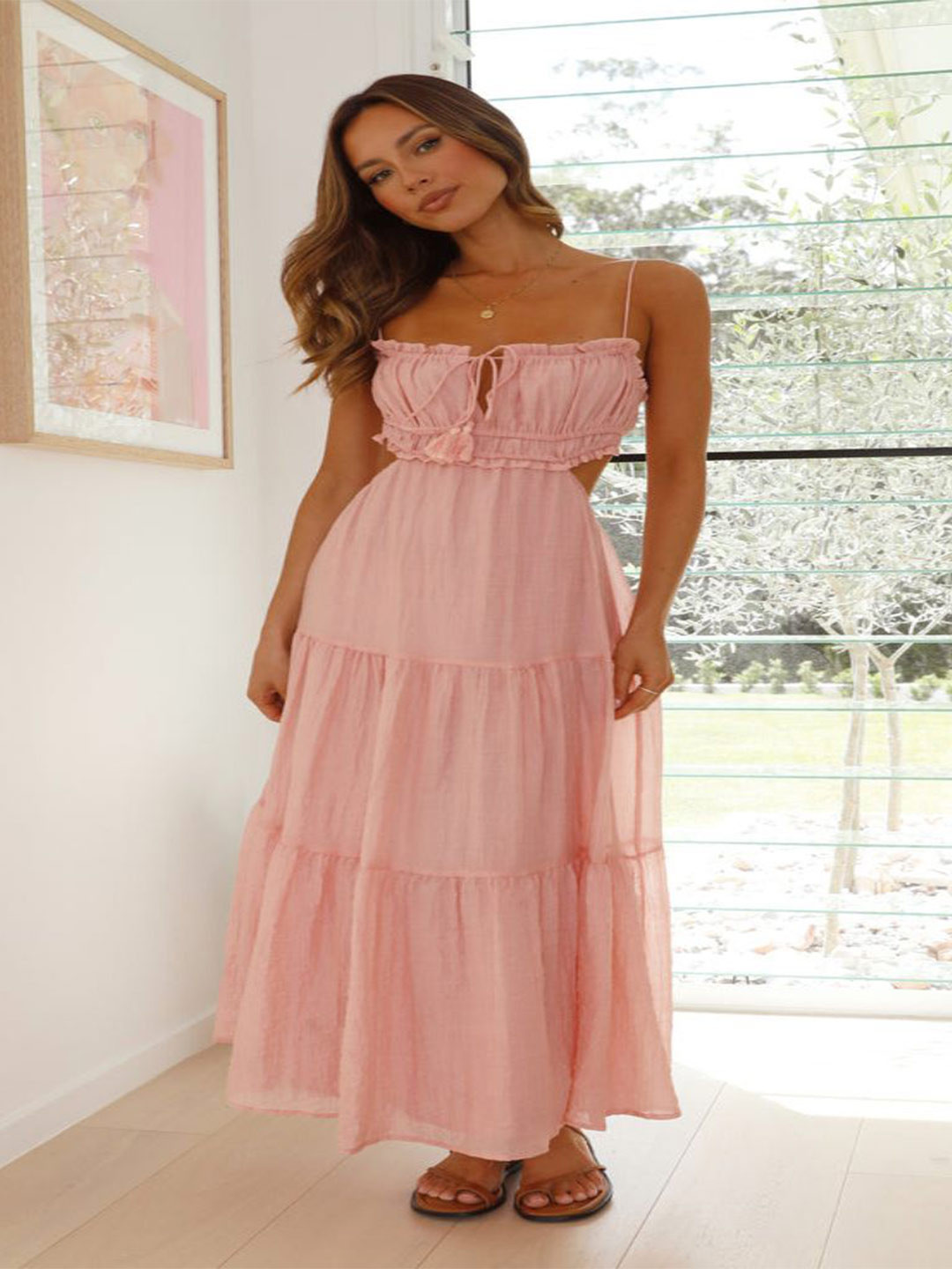 StyleCast Women Shoulder Straps Maxi Dress