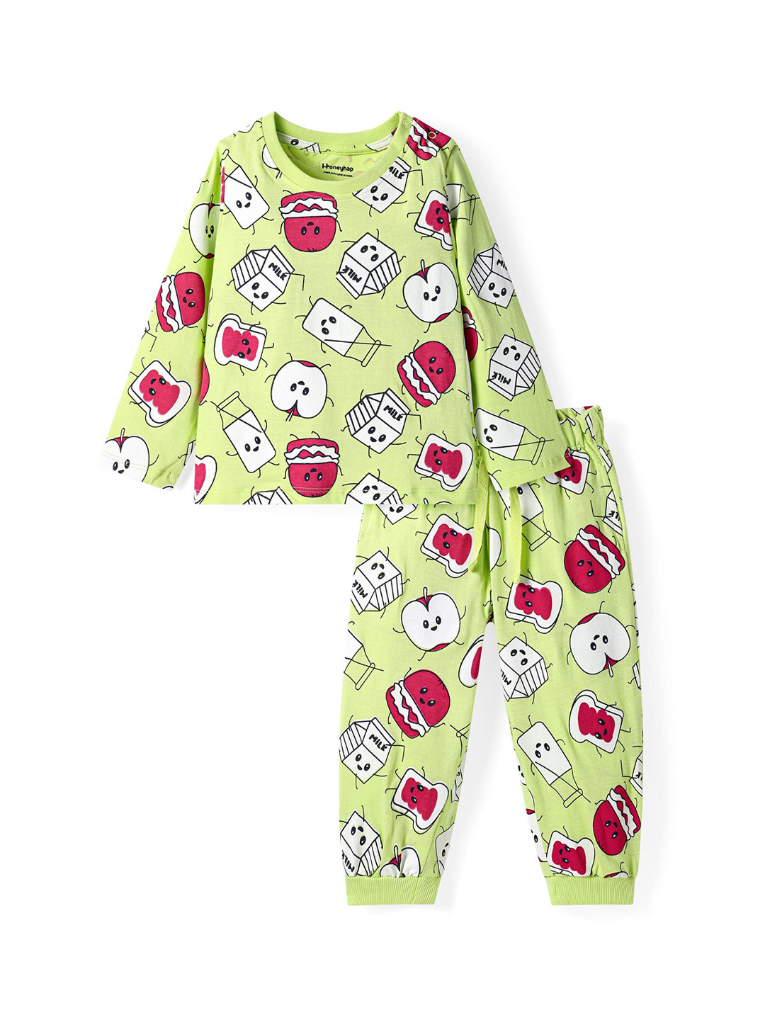 Honeyhap KIs-Girls Conversational Girls Printed Night suit