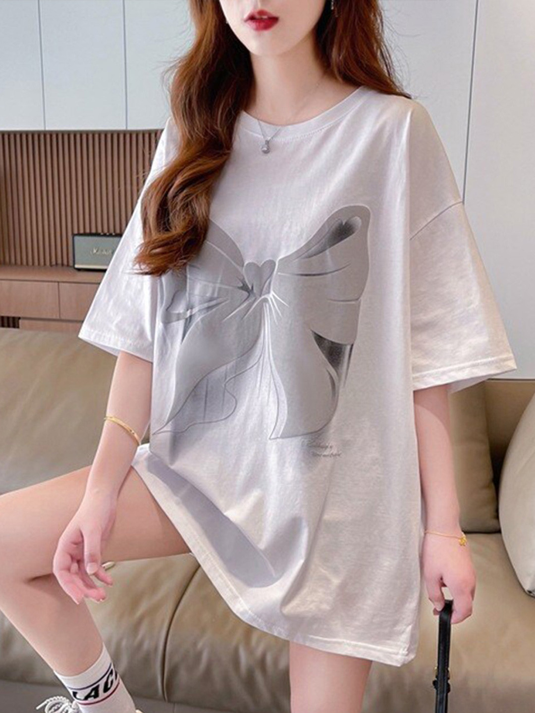 StyleCast Graphic Printed Cotton Top