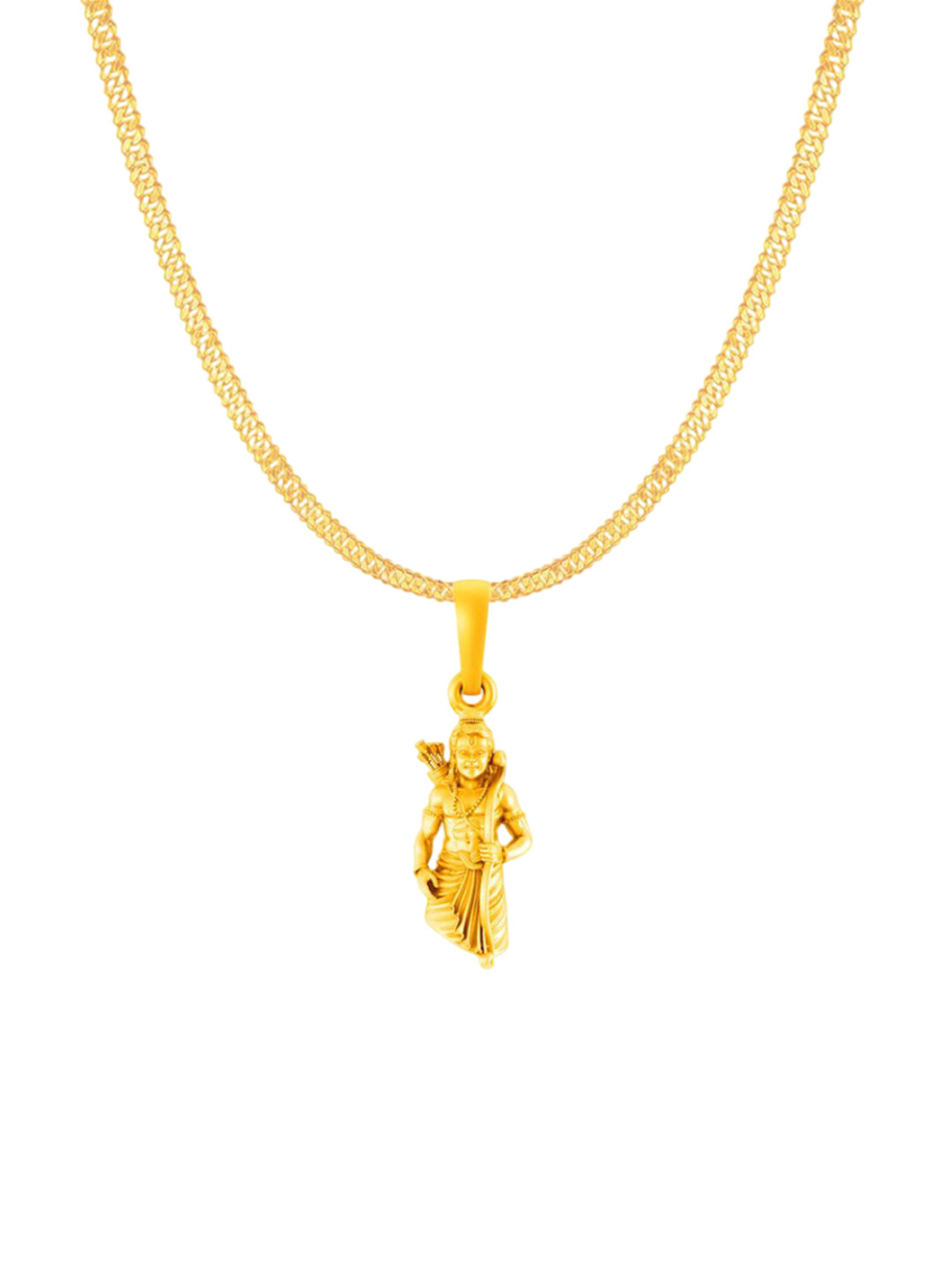 Metronaut Men 92.5 Silver 22K Gold-Plated Shri Ram Pendant With Chain