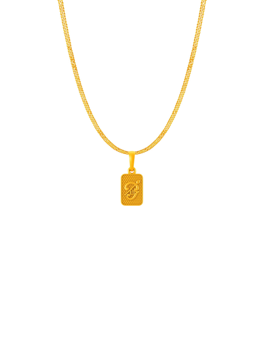 Metronaut 925 Silver 22K Gold-Plated Om Symbol Pendants With Curb Chain