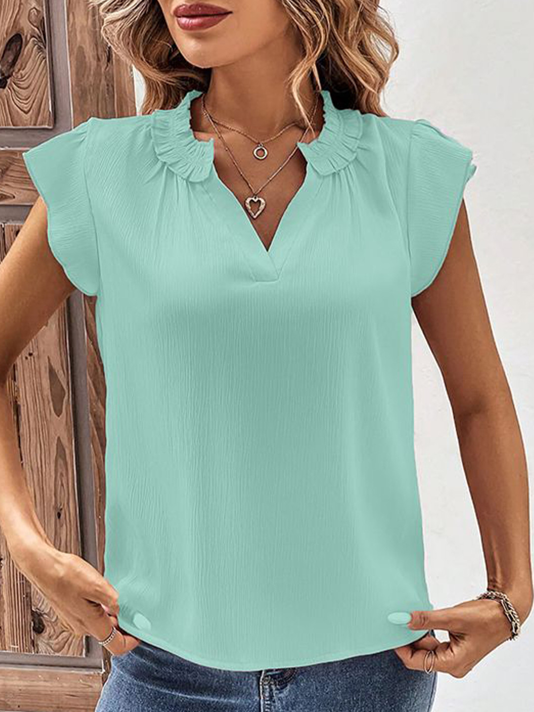 StyleCast x Revolte Cap Sleeves Regular Top