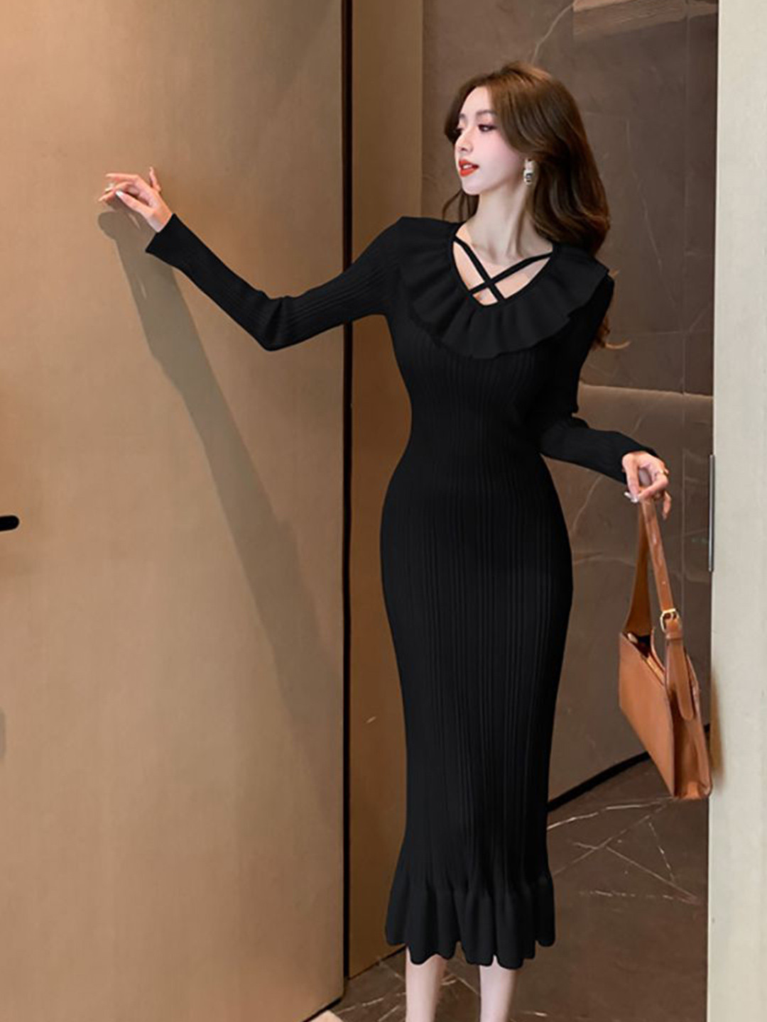 StyleCast x Revolte Women Keyhole Neck Scuba Dress