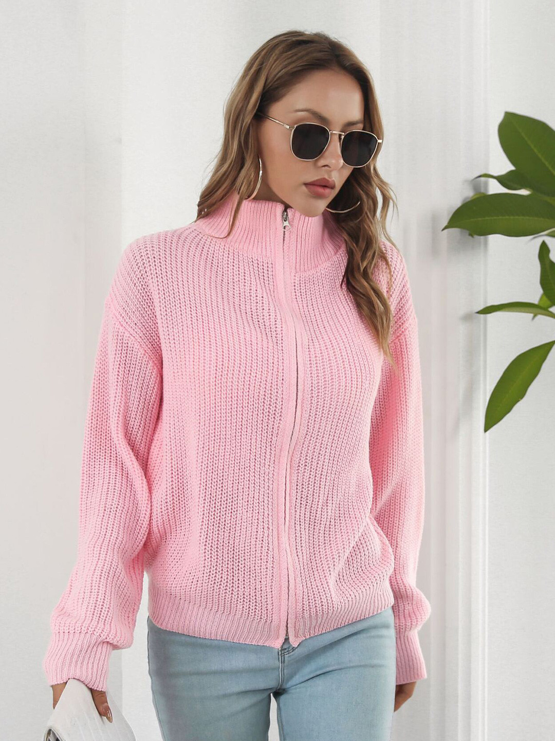 StyleCast Women Pink Cardigan Sweater