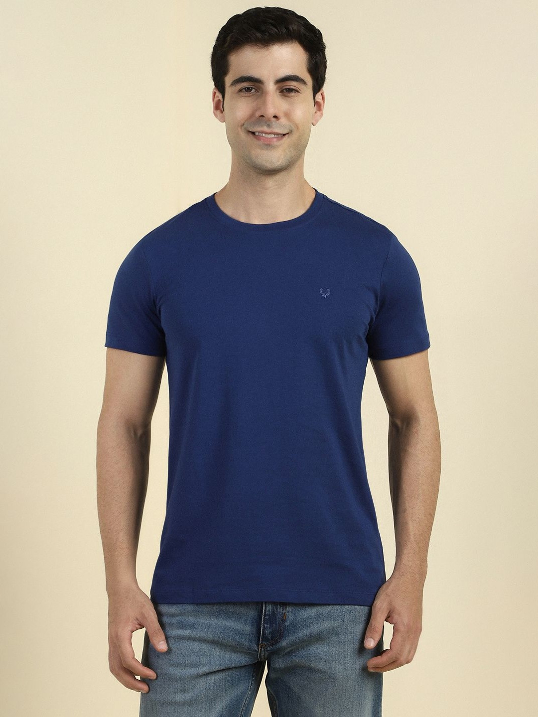 Allen Solly Men Cut Outs Slim Fit T-shirt