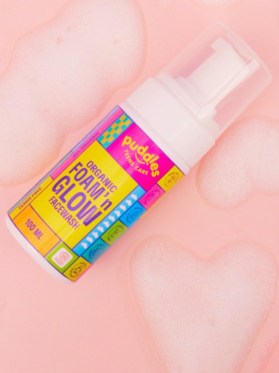 Puddles Organic Foam Glow Face Wash- 100 ml