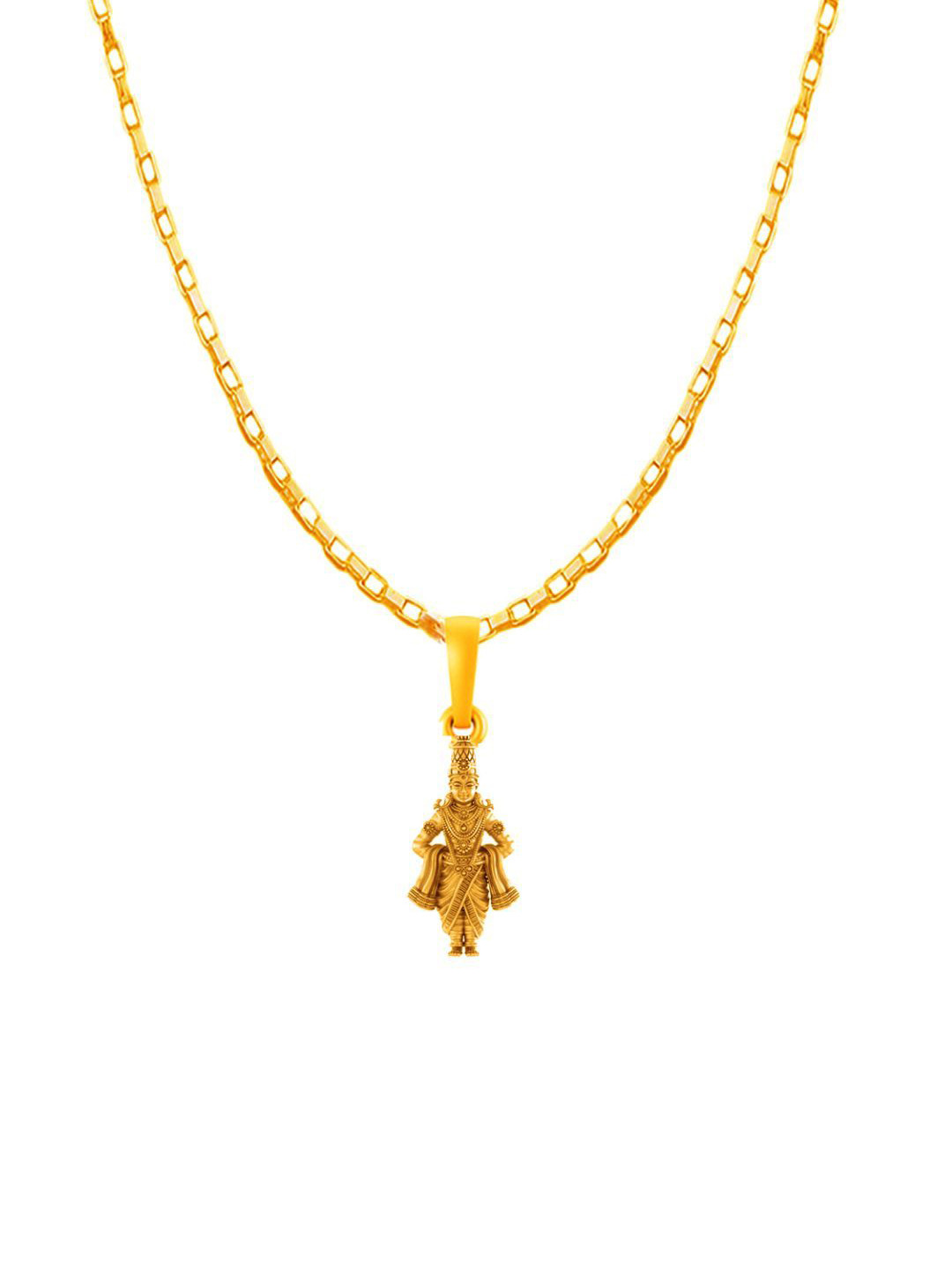 Metronaut Men 22KT Gold-Plated Vitthal Shaped Pendant With Chain