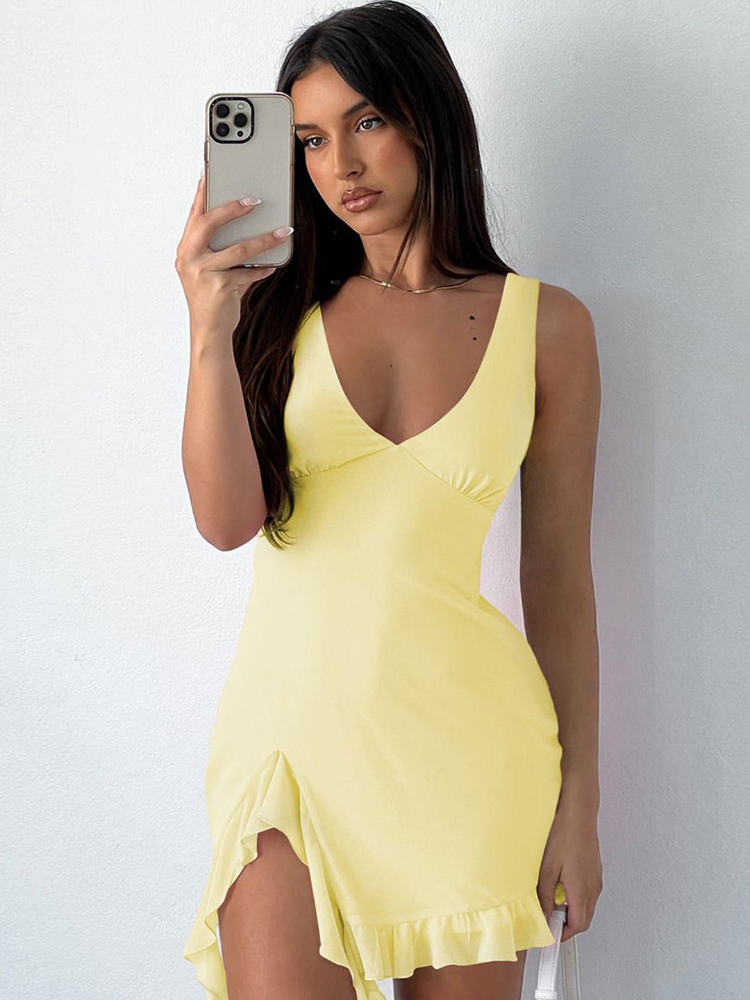 StyleCast Solid Mini Ready to Wear A-Line Dress